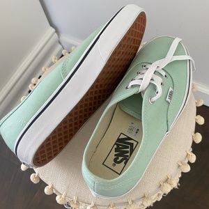 Turquoise Vans Authentic Shoe | Size 7